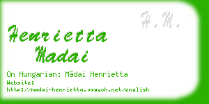 henrietta madai business card