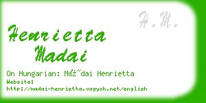 henrietta madai business card